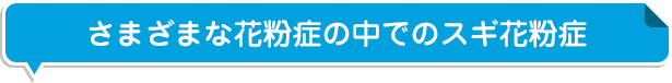 さまざまな花粉症の中でのスギ花粉症