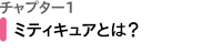 チャプター1 ミティキュアとは？