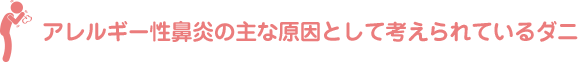 アレルギー性鼻炎の主な原因として考えられているダニ