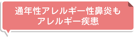 通年性アレルギー性鼻炎もアレルギー疾患